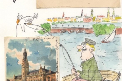Zwei Angler auf der Alster