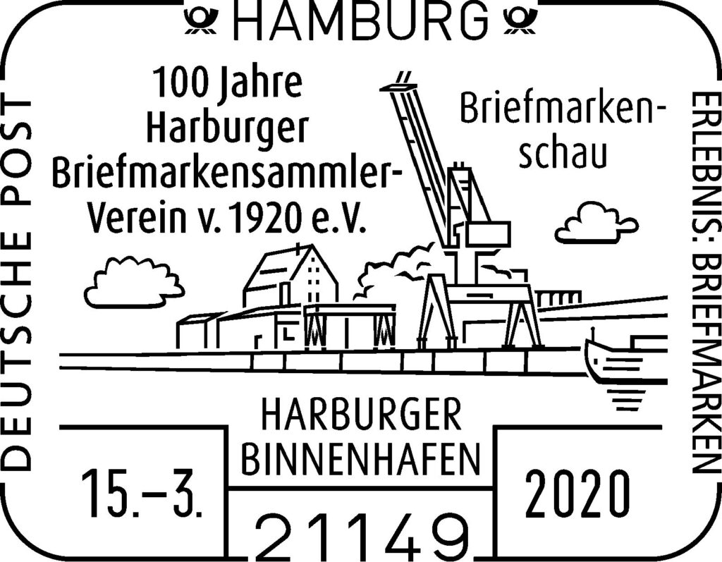 Sonderstempel 100 Jahre Harburger Briefmarkensammler-Verein von 1920 e.V.