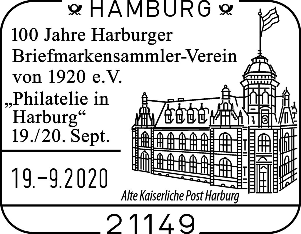 Sonderstempel 100 Jahre Harburger Briefmarkensammler-Verein von 1920 e.V.